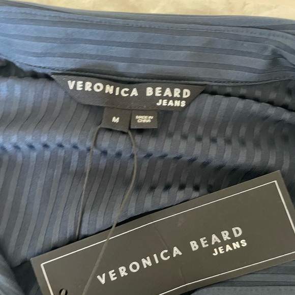 Veronica Beard Davila Blue Asymmetrical Ruched Bodycon Dress in Marine - Picture 8 of 12